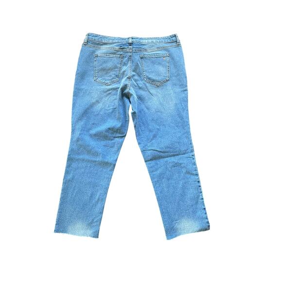 JESSICA SIMPSON, SIZE 16W BLUE JEANS HIGH RISE SLIM STRAIGHT - Picture 2 of 10